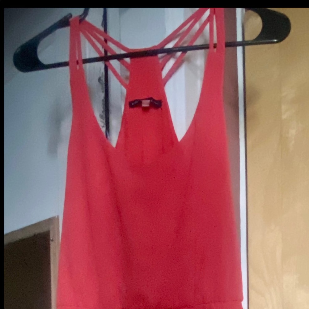 Size - Large petite  Red Chiffon speg strap mini dress ***NEW***